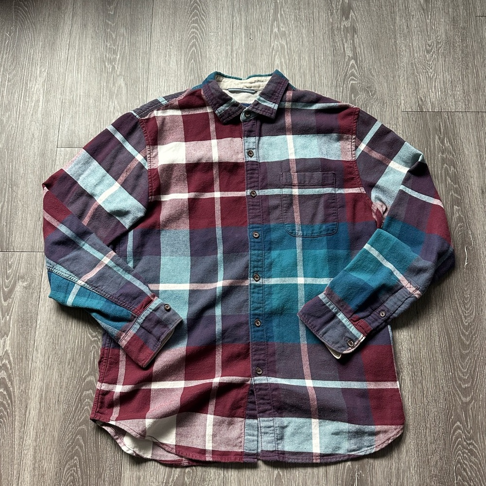 Tommy Bahama Men's Multicolor Button Up Plaid Shirt L